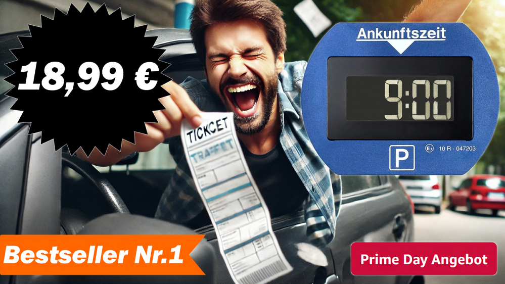 Prime Day: Mit über 10.000 Bestellungen und 46% Rabatt zum Topseller: die Needit Parkscheibe
