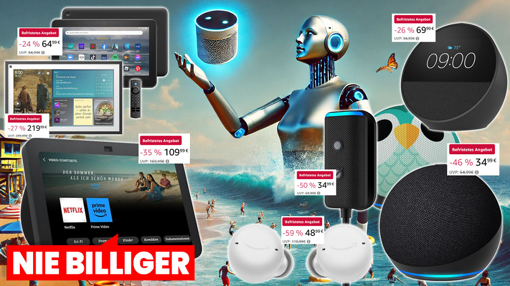 Deal: Echo Show 8 nie billiger: Kurz bis 59 % auf Dots, Buds, Spots uvm. im Alexa Sale