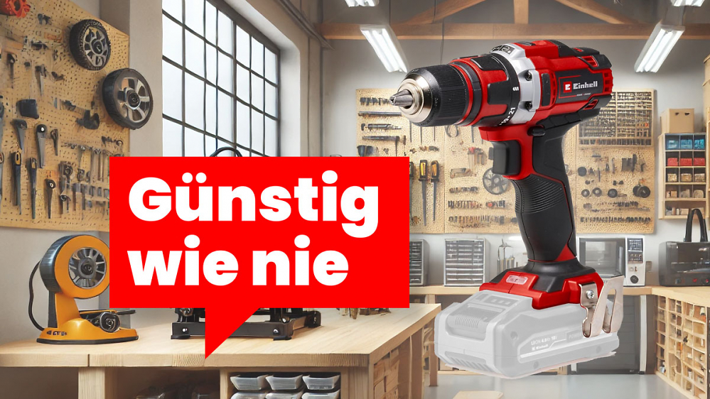 Noch nie günstiger: Der Einhell 18V Akku-Bohrschrauber TE-CD 18/40 kostet gerade nur 30,95 Euro