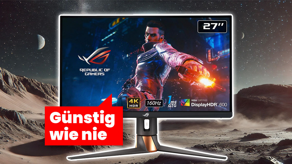 Deal: 280-Euro-Preissturz bei Asus ROG Switft PG27UQR mit 4K UHD, 160 Hz, DisplayHDR 600