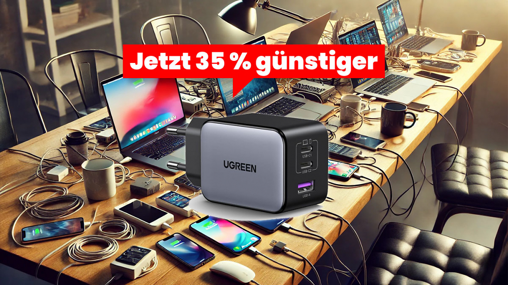 Schnell günstiger laden: Kompaktes USB-C-Netzteil lädt iPhone, MacBook und Co. parallel 