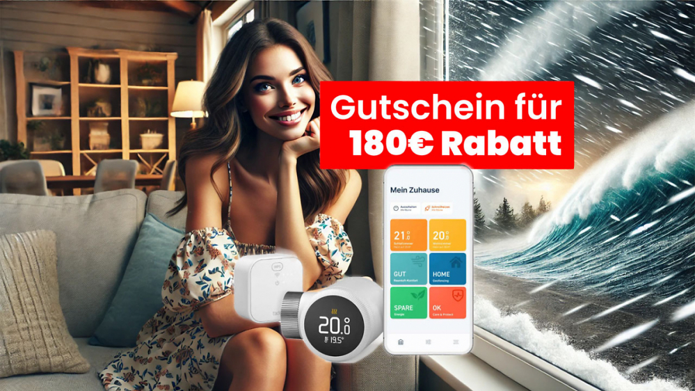 Deal: Für ein warmes Zuhause - smartes Heizkörperthermostat für Einsteiger im Sale