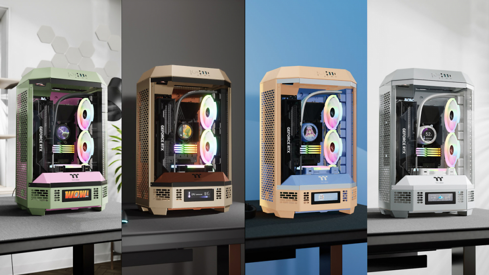 Thermaltake The Tower 300: Neue Farben bringen frischen Herbstwind in ungewöhnliches Gehäuse 