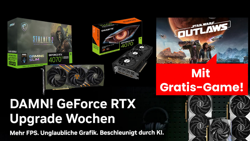 Geforce-Deals: Mindfactory haut Grafikkarten raus - RTX 4070 Ti Super, 4060 & Co. zu Toppreisen und mit Gratis-Game