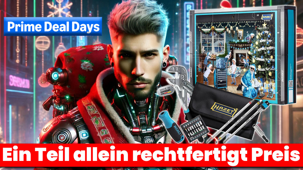 Prime Deal zum besten Vergleichspreis: Hazet Adventskalender 2024 mit Zangenschlüssel