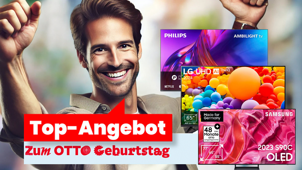 Jubiläums-Deals: Bis zu 66% Rabatt auf Top-Fernseher bei Otto - LG, Samsung, Philips, Hisense & Co.
