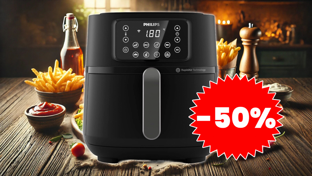 Deal: Ninja & Tefal ohne Chance: 50 % Rabatt auf Philips Airfyer 5000 Serie XXL am Prime Day