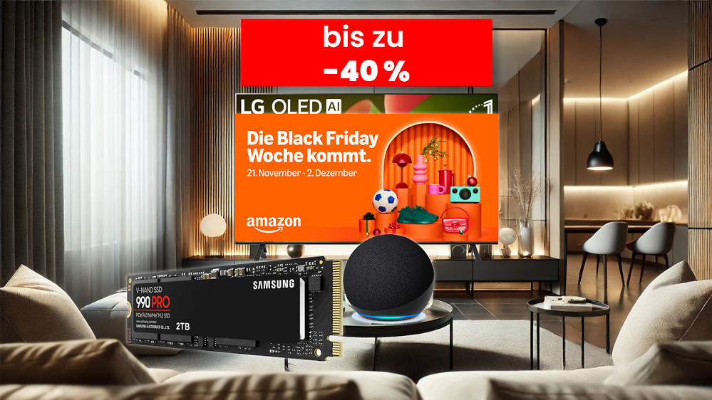 Amazon kündigt Black Friday Woche an - Auf Fire TV, Alexa, SSDs und mehr bis zu 40 Prozent sparen