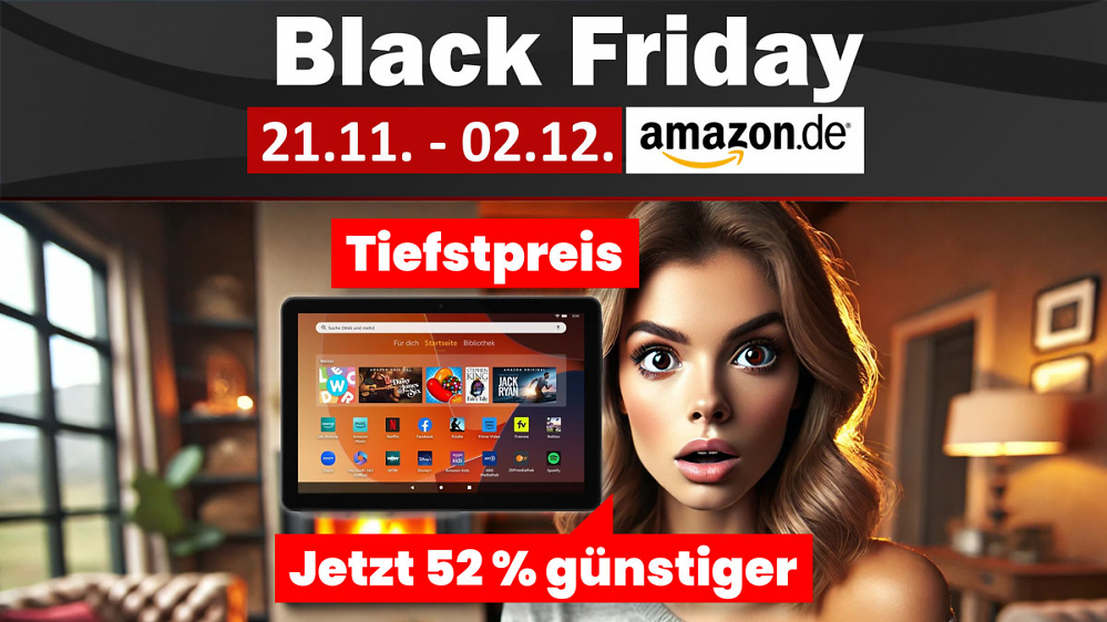 Black Friday: Amazon wirft aktuelles Fire-Tablet für die Hälfte raus 