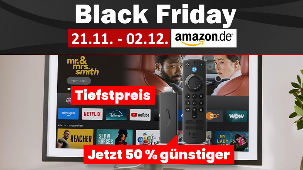 Zum Black Friday: Fire TV Stick zu Tiefstpreisen und riesiger Echo Show mit Youtube
