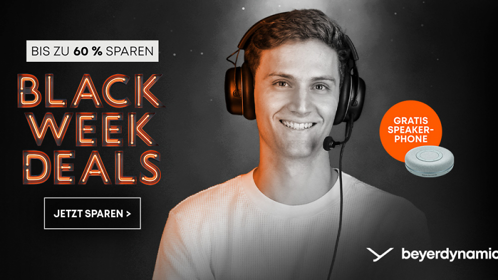 Black Week bei beyerdynamic: Bis zu 60% Rabatt - ab sofort!