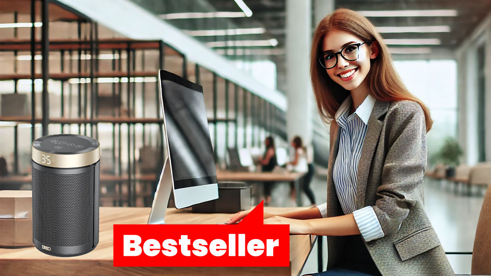 Damit wärmt sich gerade jeder seine Hände: Energiesparender Heizlüfter für den Schreibtisch jetzt dank doppeltem Rabatt nur 47,49€
