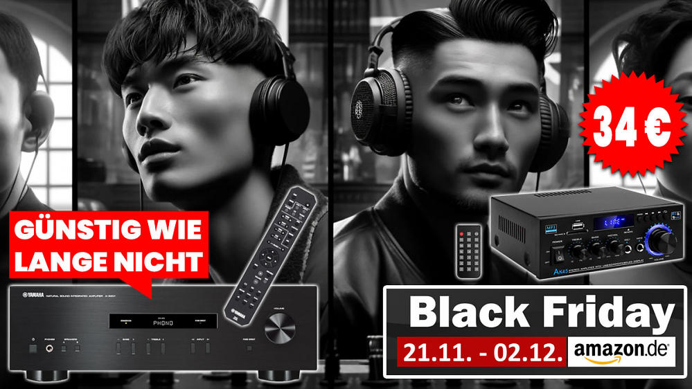Yamaha oder China? Amazons Platz 1 HiFi Verstärker kostet am Black Friday 168 €, 34 die 2