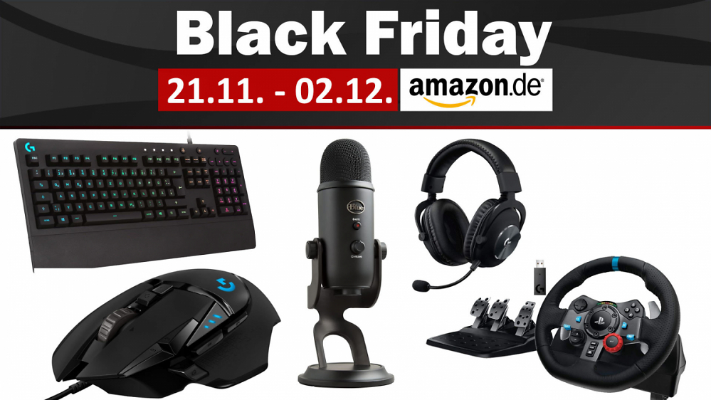Black-Friday-Feuerwerk: Amazon wirft Logitech raus - Gaming-Mäuse, Tastatur, Headset, Lenkrad & Co. bis zu 62% günstiger