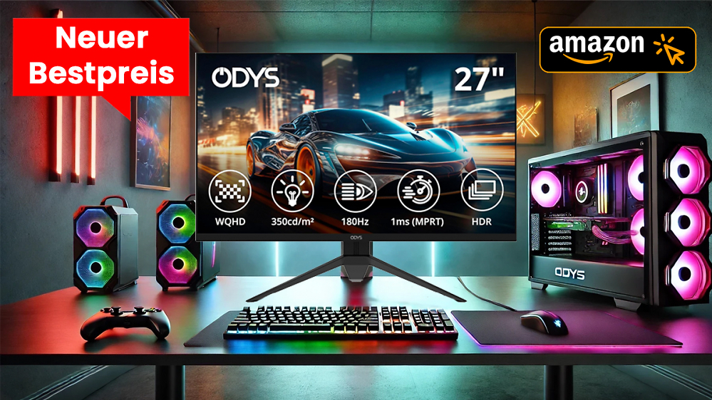 Starker Black-Friday-Deal: Amazon schmeißt 27-Zoll-Monitor mit WQHD, 180 Hz und 1 ms fast schon lächerlich günstig raus