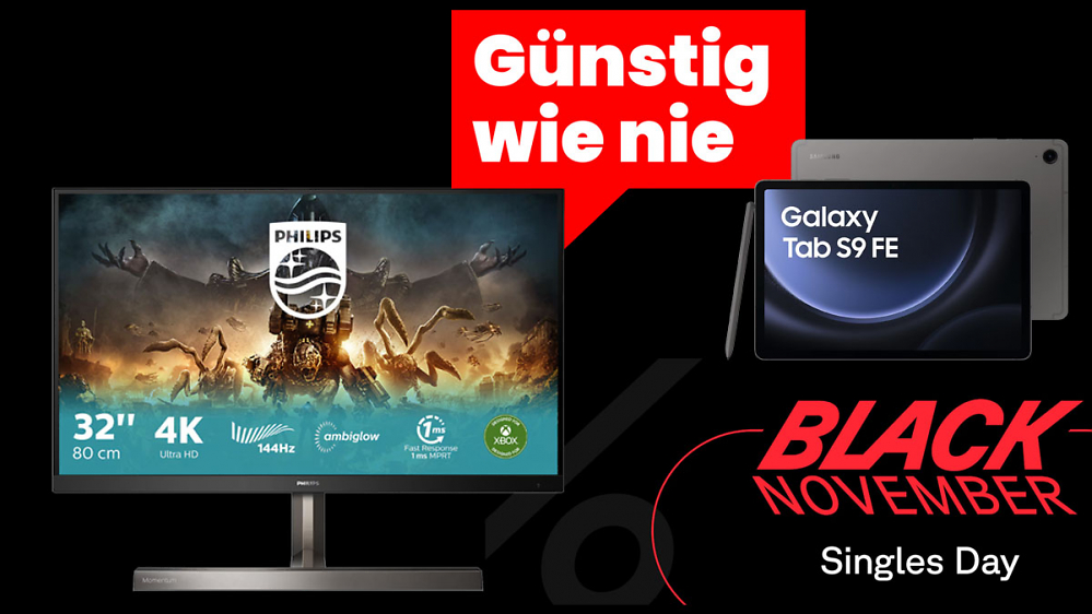 Krasser Singles-Day-Deal: Cyberport wirft Philips 4K-Gaming-Monitor mit 32 Zoll und Ambiglow LED-Beleuchtung 68% unter UVP raus - auch für PS5 & Xbox geeignet