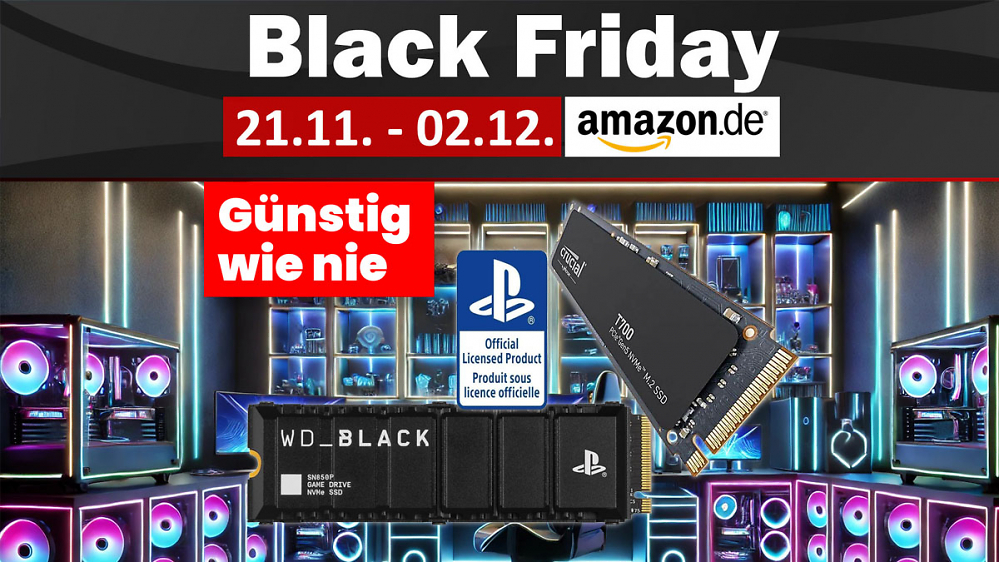 Black-Friday-Sale: Ausgezeichnete SSDs mit bis 8 TB zu Tiefstpreisen (Update)