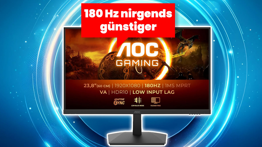 Deal: AOC Gaming-Monitor mit 180 Hz für unter 100 Euro - aber nur bei einem Händler
