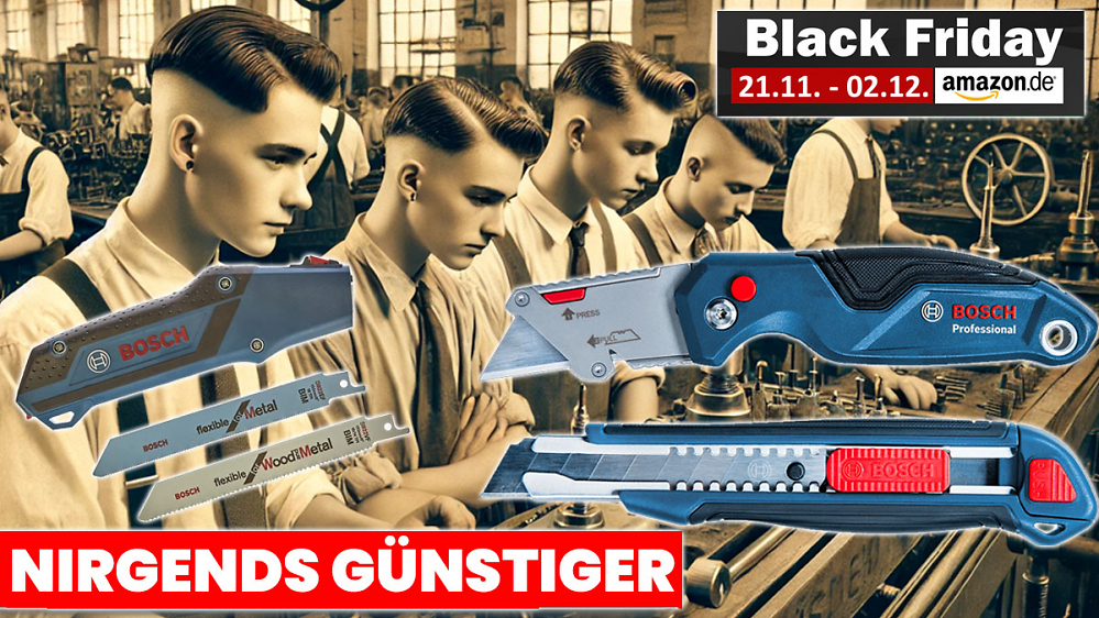 Deal skurril: Testsieger-Cuttermesser von Bosch kostet am BF effektiv 2 €, 13 die Bastler-Säge