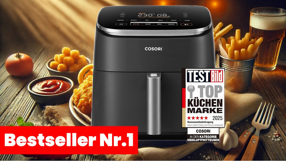 Deal: Ninja & Tefal gehen leer aus: Topseller-Heißluftfritteuse mit 37 % Rabatt tausendfach bestellt