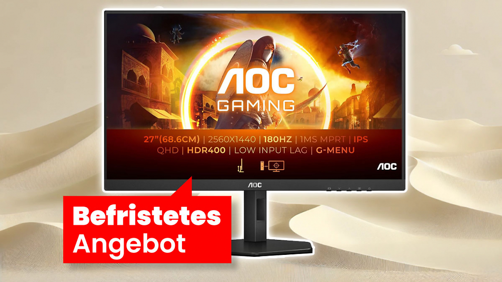 Deal: Amazon haut neuen AOC Gaming-Monitor befristet günstiger raus (27", WQHD, IPS)