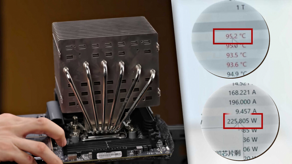 Ryzen 9 9950X: Asus zeigt passiven 225-Watt-Betrieb bei 95 Grad Celsius mit Noctua-Kühler