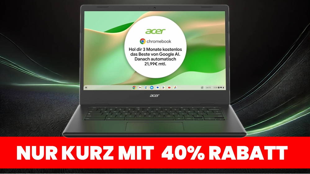 Fast geschenkt: Amazon haut Acer Chromebook mit 40 % Rabatt raus - aber nur kurz