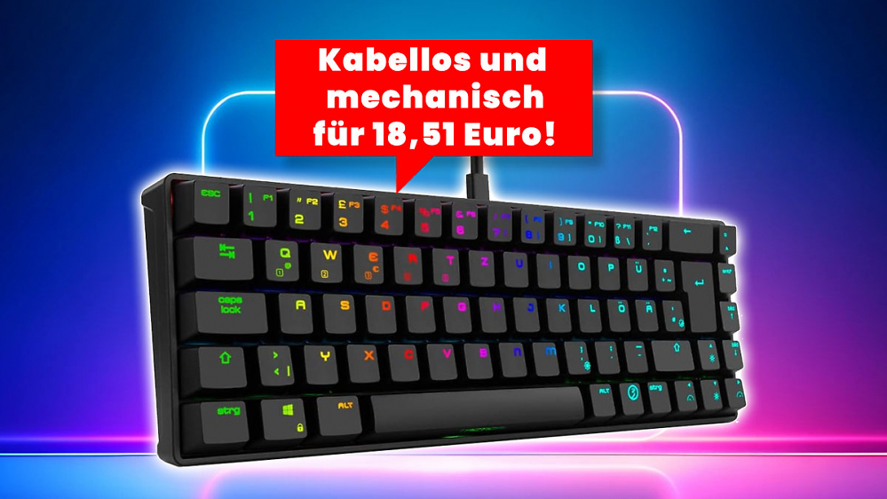 Deal: Kein Witz! Amazon verschleudert mechanische, kabellose Tastatur für 18,51 Euro