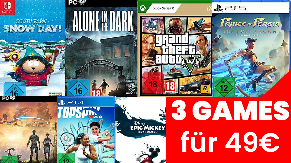 Deal: Bei Media Markt kann man 3 Spiele für insgesamt 49 Euro abstauben - PC, PS5, Xbox, PS4 und Switch sind dabei