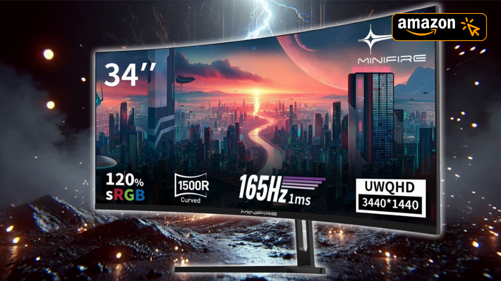 Gaming-Deal: Minifire 34 Zoll UWQHD Monitor mit 165 Hz jetzt 30 % günstiger