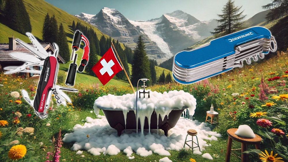 Beim "Schweizer Taschenmesser" für 4,40 € im Amazon-Deal schäumt der Eidgenosse