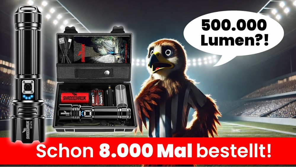 Deal: Marketing-Tricks, aber Rekordverkäufe: 51 % Rabatt auf Lügenlampe - lohnt die Shadowhawk trotzdem?