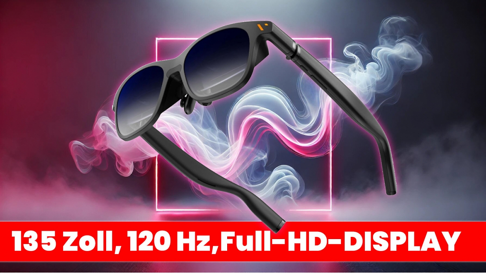 Deal: Der Monitor bleibt aus: Viture Pro AR-Brille bringt Gaming überallhin - 120Hz, 135 Zoll, Full-HD-Display