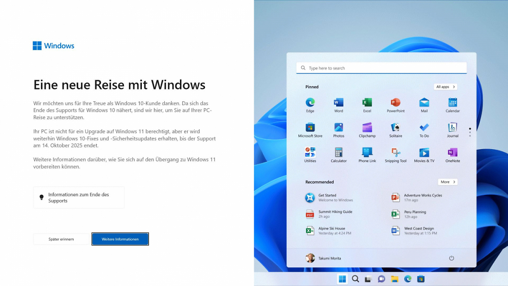 Windows 11: Vollbildwerbung in Windows 10 neigt zu Abstürzen