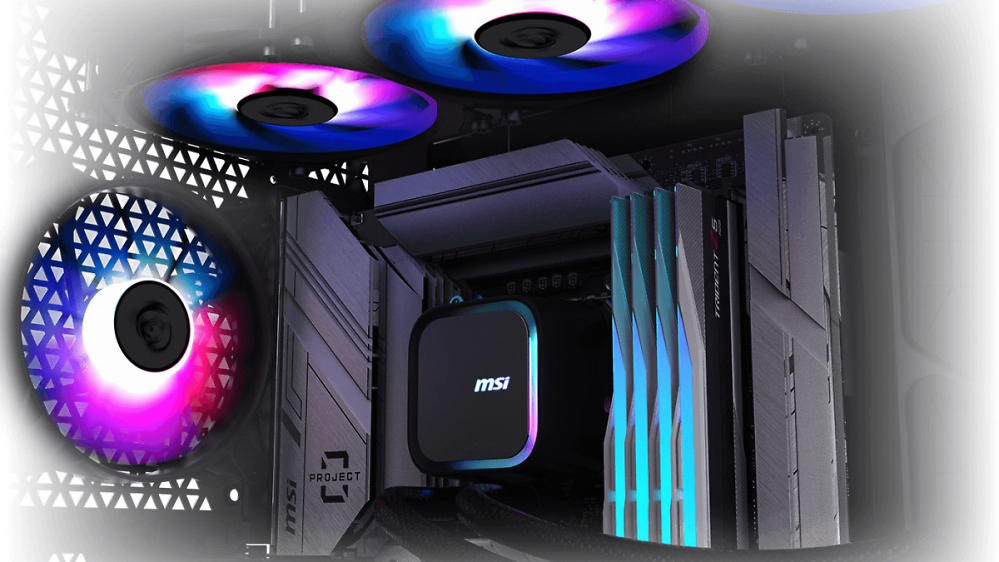 MSI zeigt Prototyp einer AiO-Wasserkühlung mit Kammer für Actionfigur