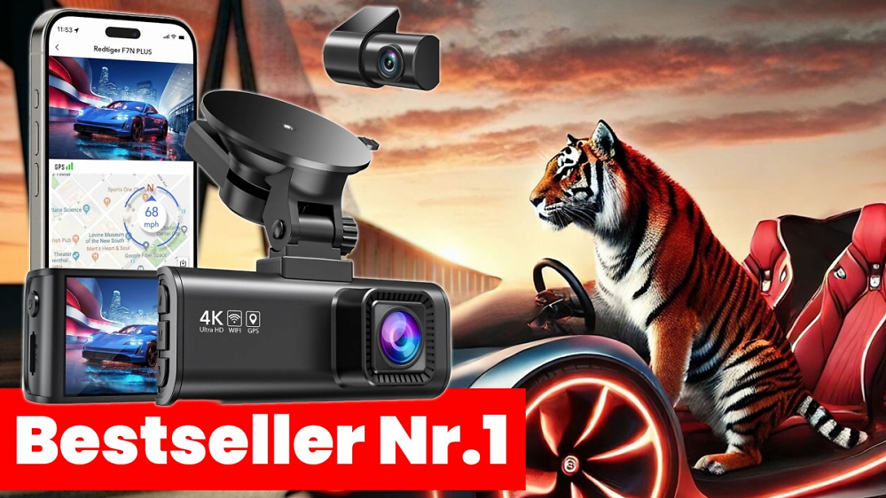 Deal: Topseller-Dashcam mit 4K-Frontkamera und 1080p-Rückkamera mit 39 % Rabatt, inkl. 32 GB SD-Karte