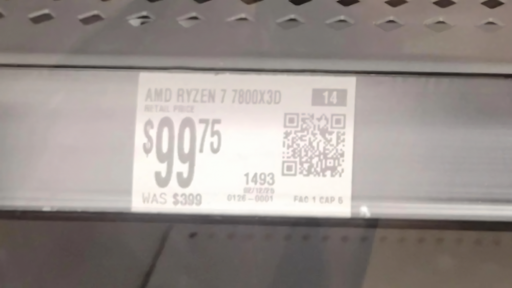 Ryzen 7 7800X3D für 99,75 US-Dollar bei Walmart im Angebot