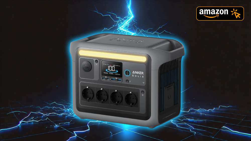 550 Euro Rabatt auf Powerstation: Anker Solix C1000 - 1 kWh Kapazität, 1800W Leistung, in 58 Min. voll geladen