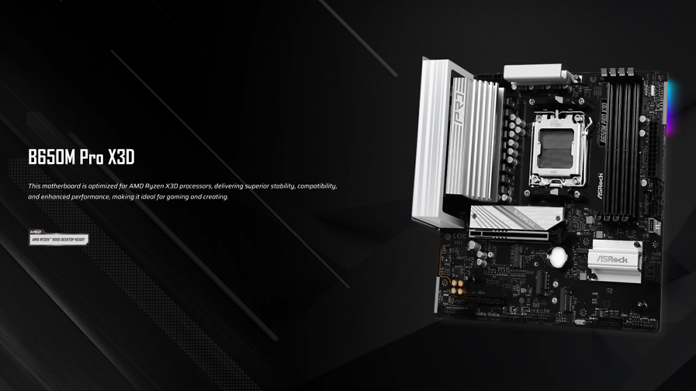B650M Pro X3D: Asrock "optimiert" Budget-Platine für Ryzen X3D