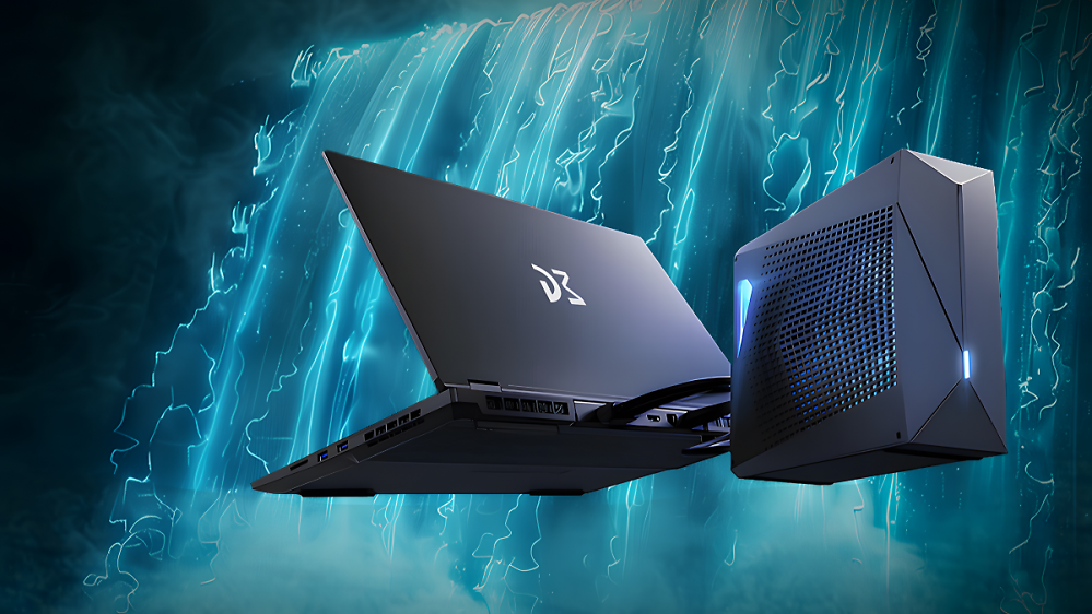 9955HX3D + RTX 5090 mit externer Wasserkühlung im Notebook