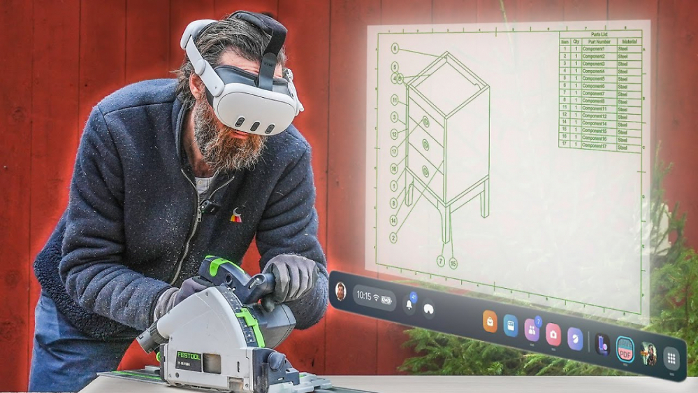 Holzarbeiten mit dem VR-Headset: Bleiben alle Finger dran?