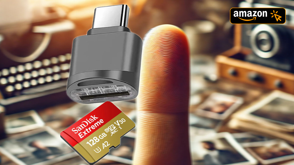 Zum Bestpreis: "Fingernagel"-MicroSD-Kartenleser für iPhone, Galaxy S25 und Co.