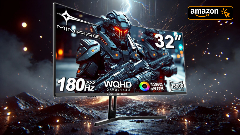 Gaming-Monitor-Deal: Minifire 32 Zoll WQHD mit 180 Hz jetzt 33 % günstiger (Update)