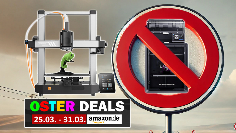 Amazon druckt Preisschild neu: Platz 2 3D-Drucker nicht halb so teuer wie Nr. 1 - Anycubic Kobra 3 in Spring Deals