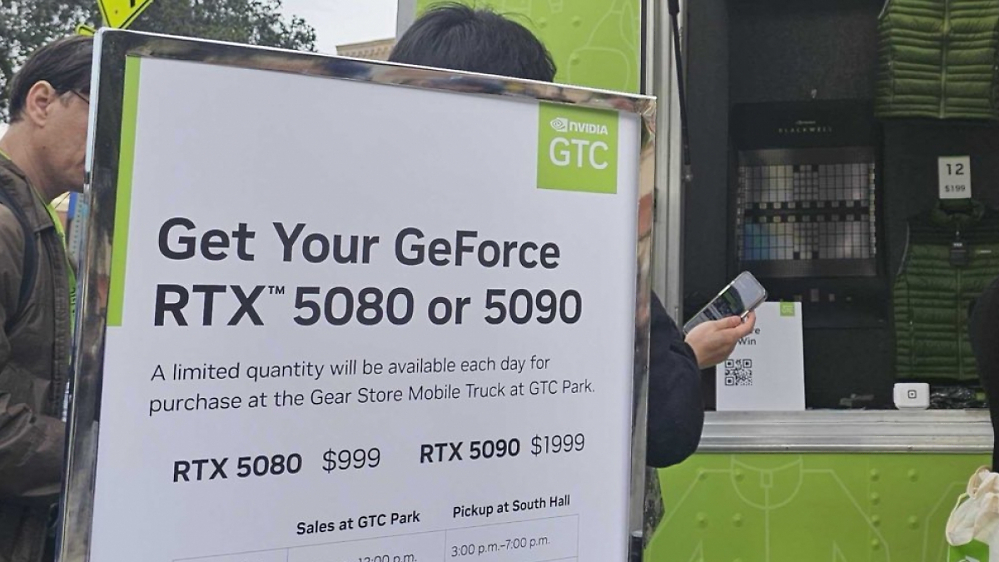 Geforce RTX 5090 & 5080 FE: Verkauf aus dem Imbisswagen