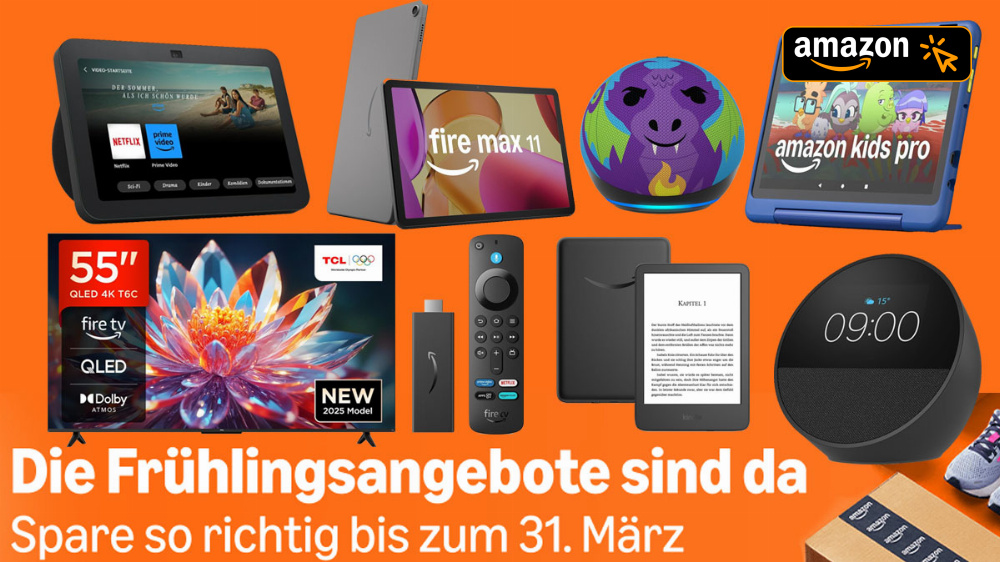 Amazon ballert Alexa raus: Echo, Fire HD, Blink, Kindle bis zu 66% günstiger - Frühlingsangebote fürs Smart Home