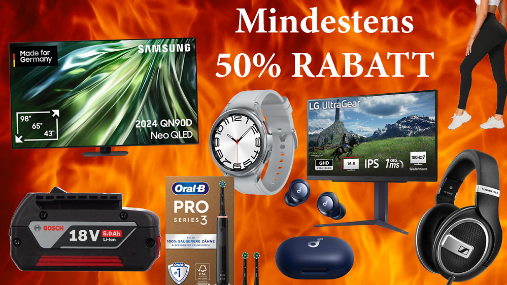 Halber Preis (oder besser): Die 50 Super-Deals bei Amazon mit mind. 50% Rabatt (Frühlingsangebote)