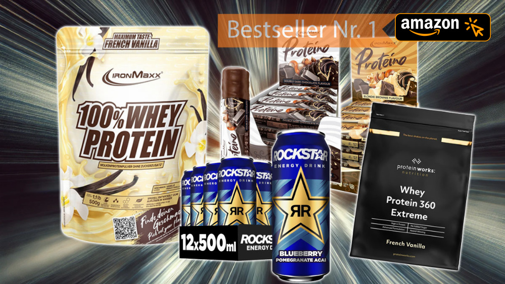 Gamer und Pumper frohlocken: Amazon verkloppt Nr. 1 Proteinriegel, Whey, Energy und Pepsi