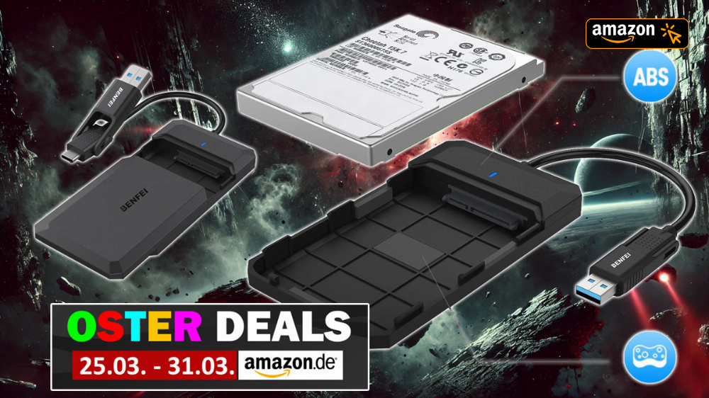 Deal | SSD zu entsorgen? Für 8,50 € wird sie zur externen Festplatte mit USB-C & -A