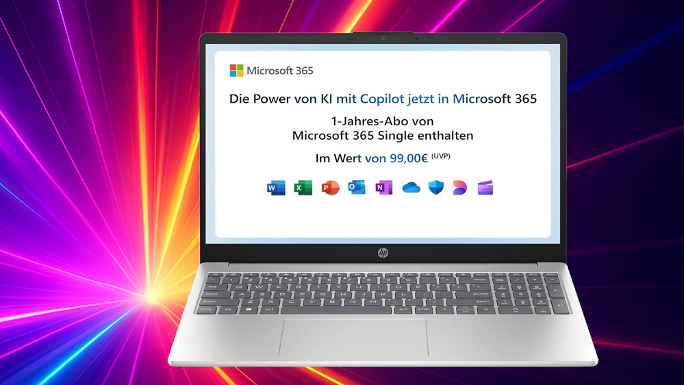 Deal I Windows-11-Laptop von HP mit 15,6 Zoll nur 249€ - mit 1-Jahres-Abo Microsoft 365 im Wert von 99€
